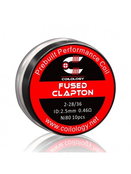 Pack 10 Fused Clapton Ni80 Coilology 0.34 Ohm Pack 10 Fused Clapton Ni80 Coilology 0.34 Ohm