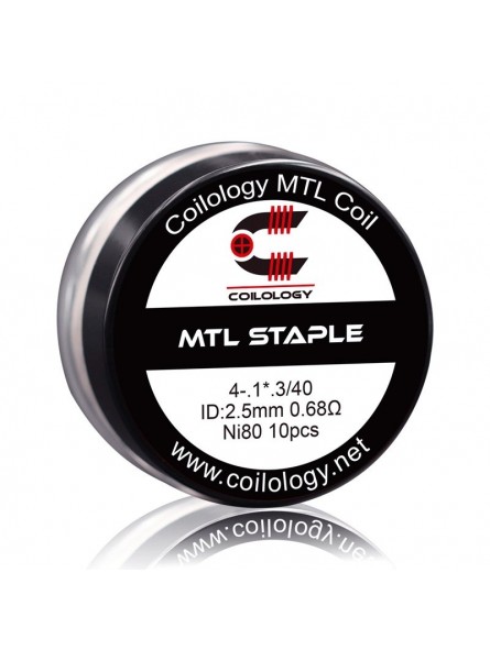 Pack 10 MTL Staple Coilology 0.68 Ohm Pack 10 MTL Staple Coilology 0.68 Ohm