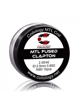 Pack 10 MTL Fused Clapton Coilology 0.80 ohm