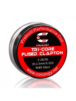 Pack 10 Tri-Core Fused Clapton Coilology