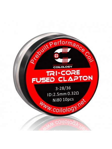 Pack 10 Tri-Core Fused Clapton Coilology Pack 10 Tri-Core Fused Clapton Coilology